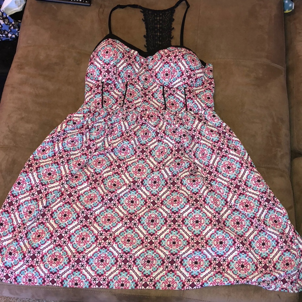 Multi colored sundress with pockets!